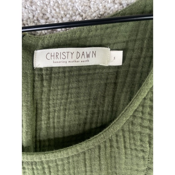 Christy Dawn The Scarlet Dress Women's Small Green Forest Gauze - Picture 5 of 9